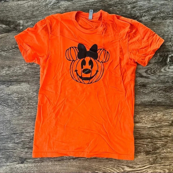 Disney Tops - {Disney} Minnie Halloween Pumpkin Shirt